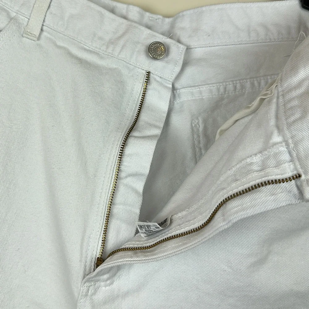 Vintage Lee White High Waisted Bermuda Dad Shorts Size 18 - Picture 8 of 10